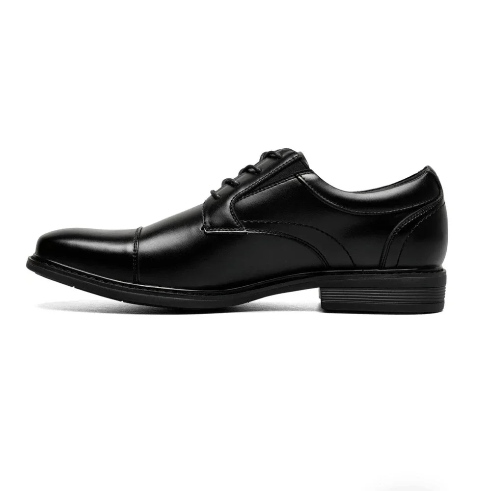 Nunn Bush Cap Toe Oxford Mens Black Lace Up‎ Dress Shoes Size 11.5